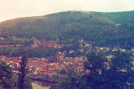 Blick vom Philosophenweg auf die Heidelberger Alstadt
